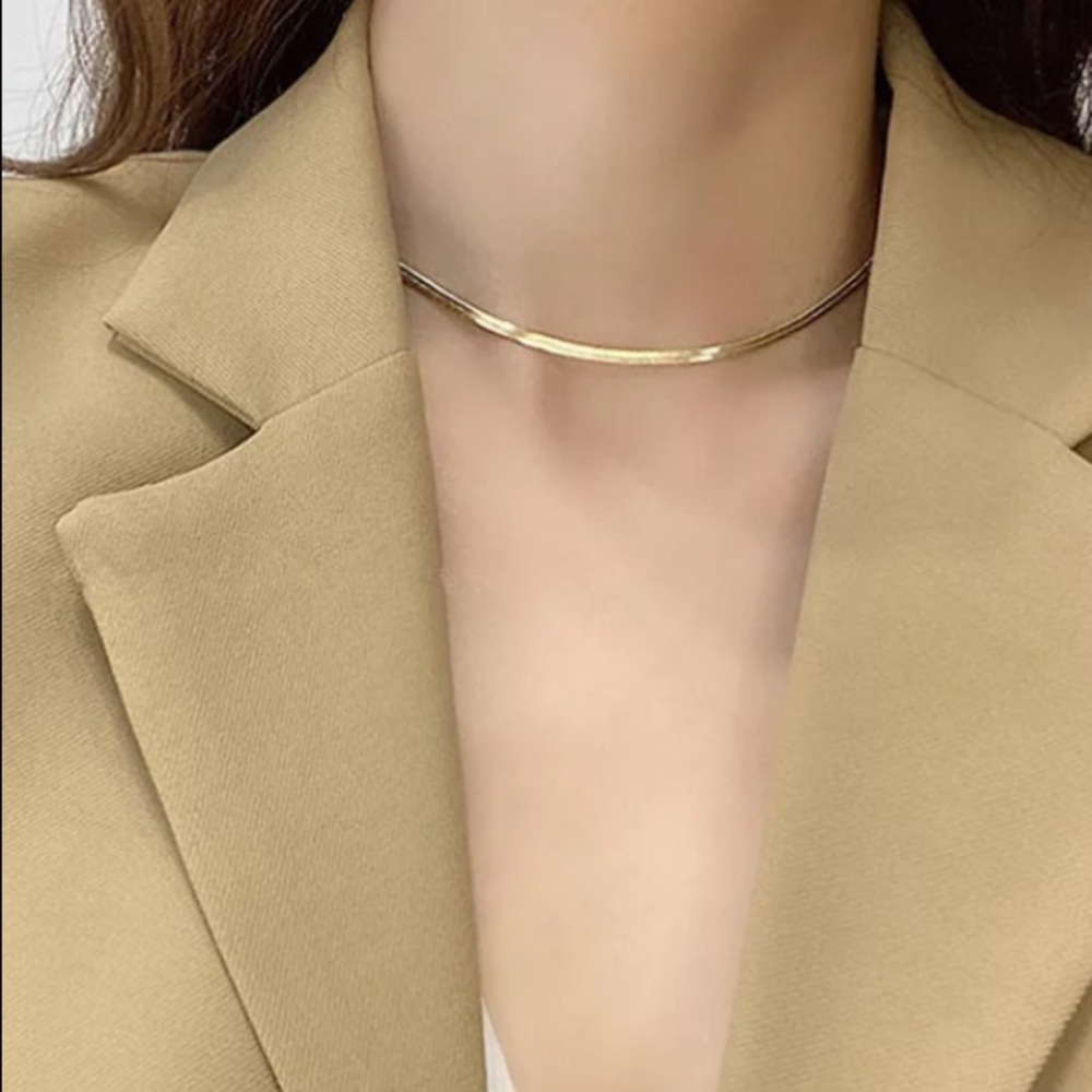 18K gold plated choker necklace - Picture 2 of 7